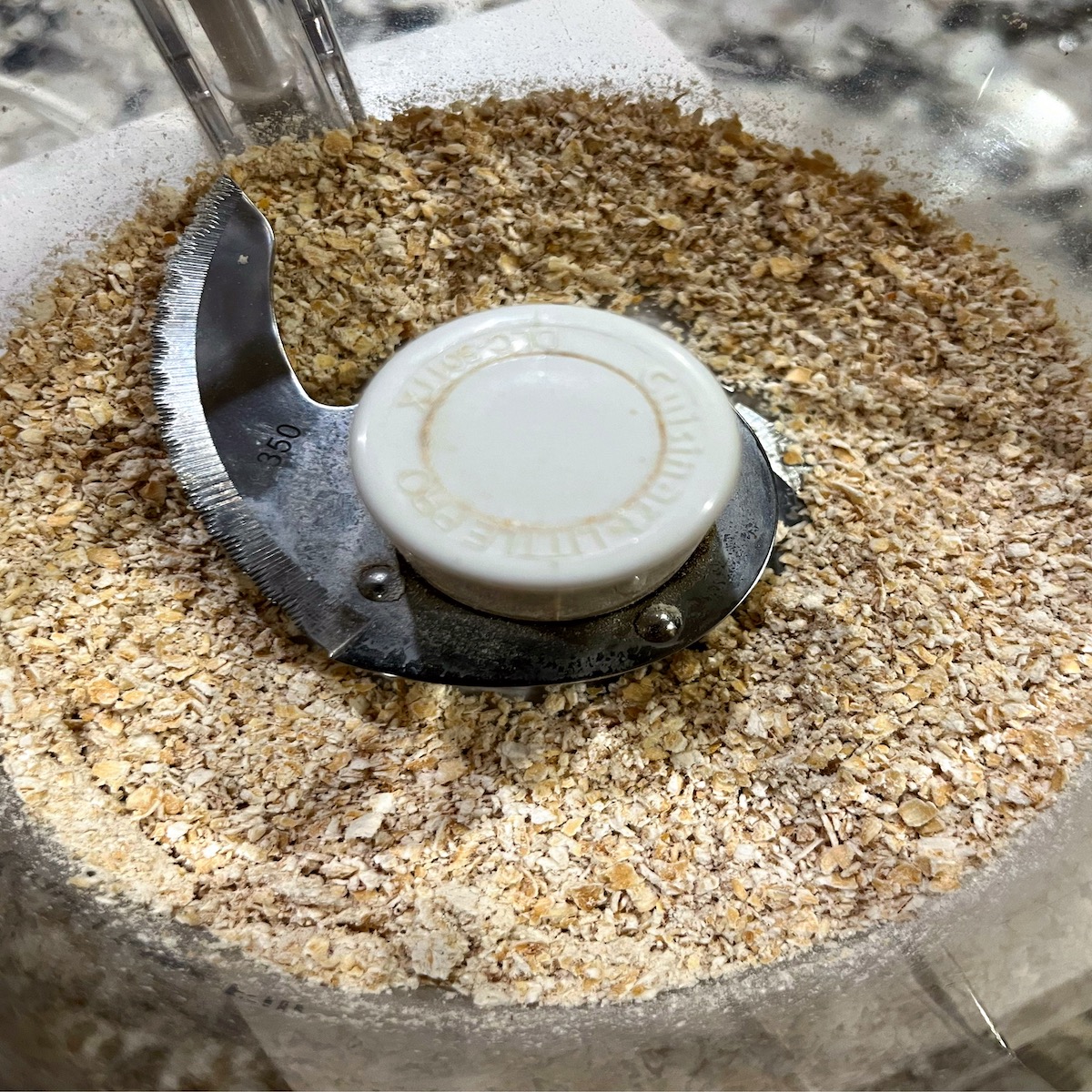 blended oats in a food processor